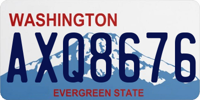 WA license plate AXQ8676