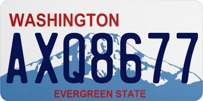 WA license plate AXQ8677