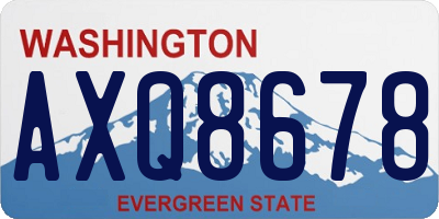 WA license plate AXQ8678