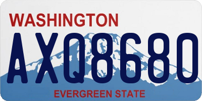 WA license plate AXQ8680