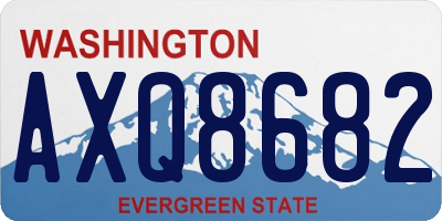WA license plate AXQ8682