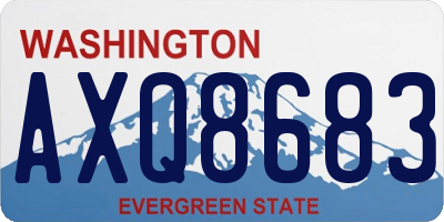WA license plate AXQ8683