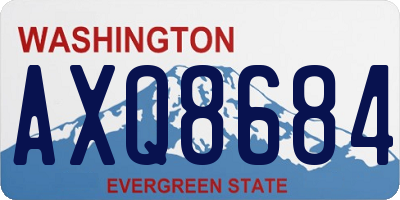 WA license plate AXQ8684