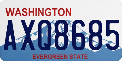 WA license plate AXQ8685