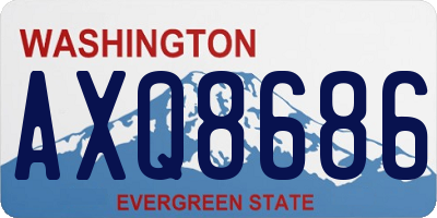 WA license plate AXQ8686