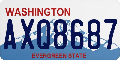 WA license plate AXQ8687