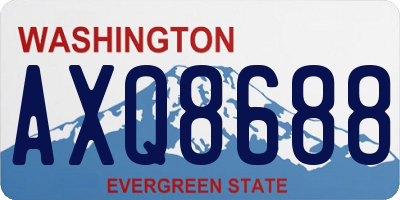 WA license plate AXQ8688
