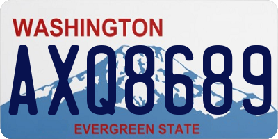 WA license plate AXQ8689
