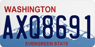 WA license plate AXQ8691