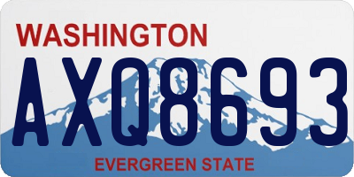 WA license plate AXQ8693