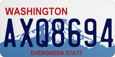 WA license plate AXQ8694