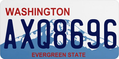 WA license plate AXQ8696