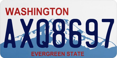 WA license plate AXQ8697