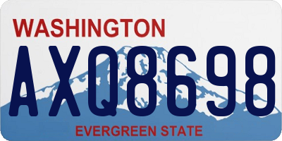 WA license plate AXQ8698