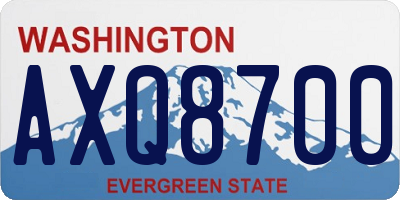 WA license plate AXQ8700