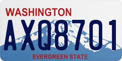 WA license plate AXQ8701