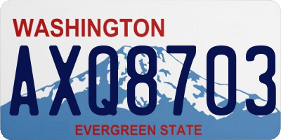 WA license plate AXQ8703