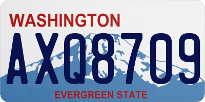 WA license plate AXQ8709