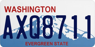 WA license plate AXQ8711