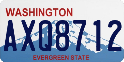 WA license plate AXQ8712