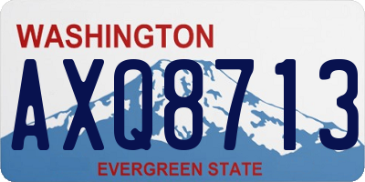 WA license plate AXQ8713