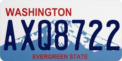 WA license plate AXQ8722