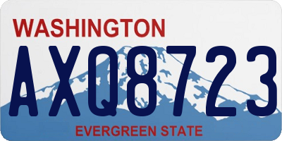 WA license plate AXQ8723
