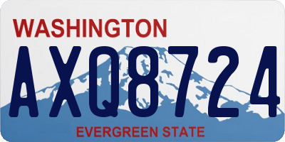 WA license plate AXQ8724