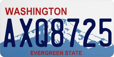WA license plate AXQ8725