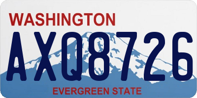 WA license plate AXQ8726