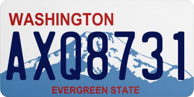 WA license plate AXQ8731