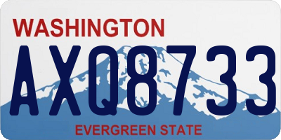 WA license plate AXQ8733