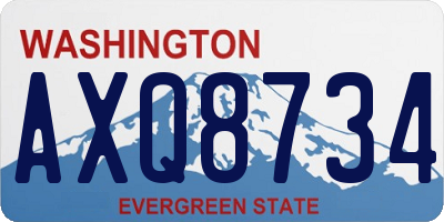 WA license plate AXQ8734