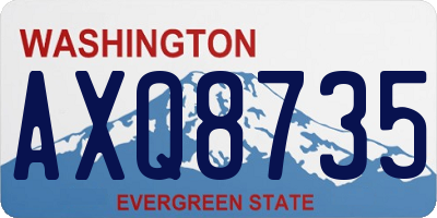 WA license plate AXQ8735