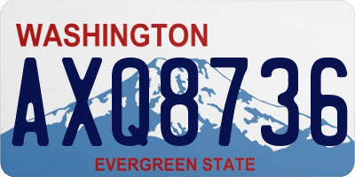 WA license plate AXQ8736
