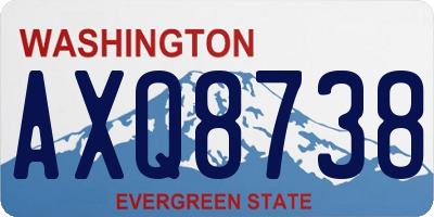 WA license plate AXQ8738