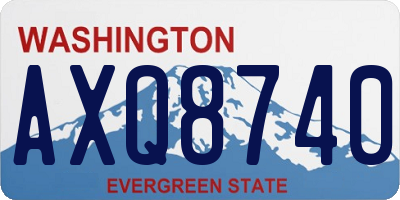 WA license plate AXQ8740