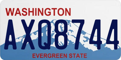 WA license plate AXQ8744
