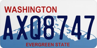 WA license plate AXQ8747