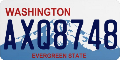 WA license plate AXQ8748