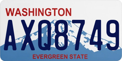 WA license plate AXQ8749