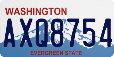 WA license plate AXQ8754