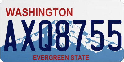 WA license plate AXQ8755