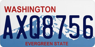 WA license plate AXQ8756