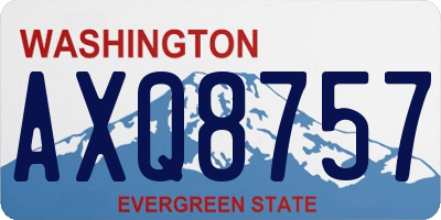 WA license plate AXQ8757
