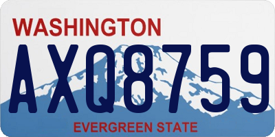 WA license plate AXQ8759