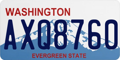 WA license plate AXQ8760