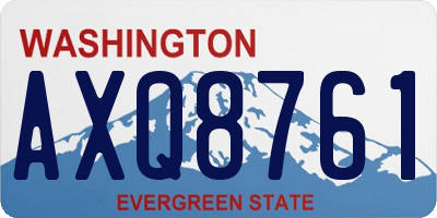 WA license plate AXQ8761