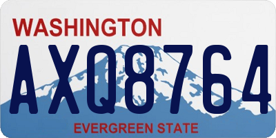 WA license plate AXQ8764