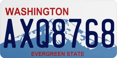 WA license plate AXQ8768